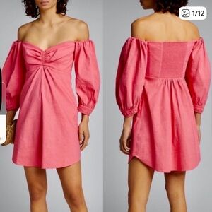 A.L.C. Pink Off-Shoulder Mini Dress